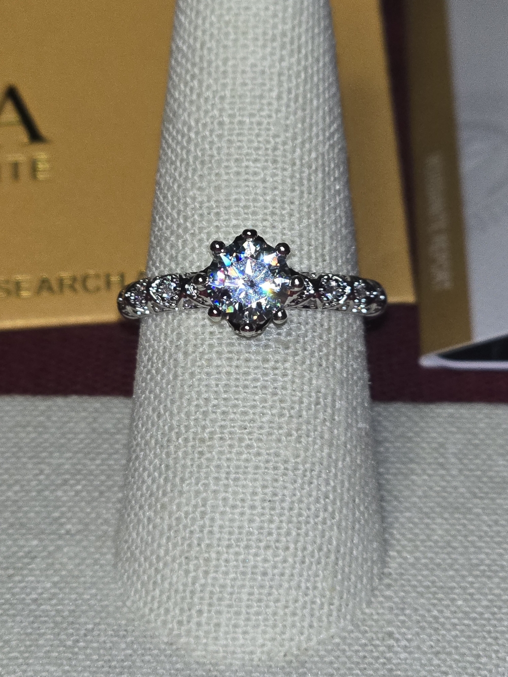 Size 8 Sterling Silver and 1.0ct Moissanite Ring S